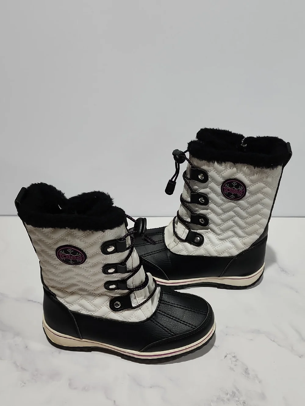Totes Kylie 2  Black & White  Winter Snow Boots